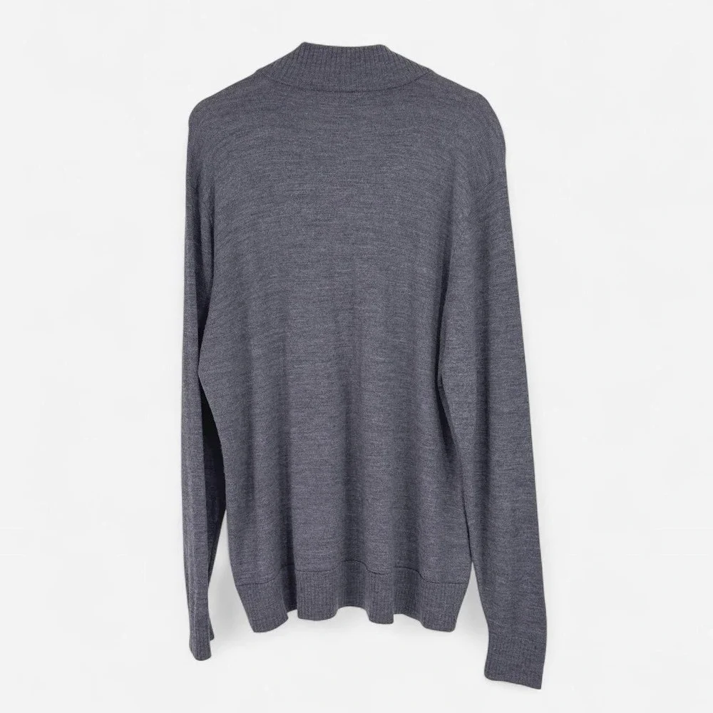 SmartWool Gray Merino Wool 1/4 Zip Knit Outdoor Base Layer Sweater Mens XL